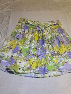 AND Lavender, Lime & Yellow Floral Circle Skirt